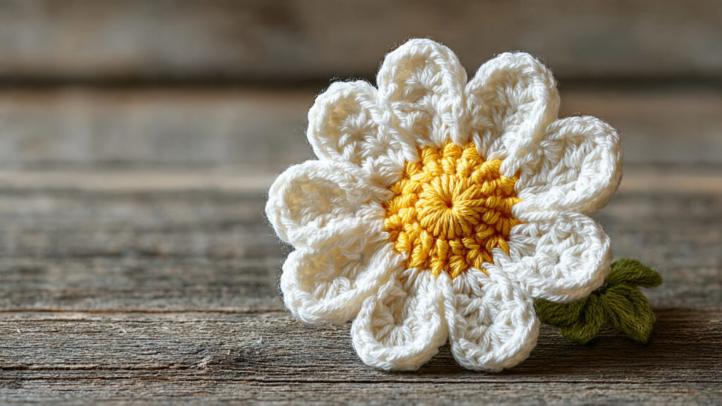 25 Beautiful Crochet Flower Ideas for Beginners and Experts a crochet daisy flower with white petals