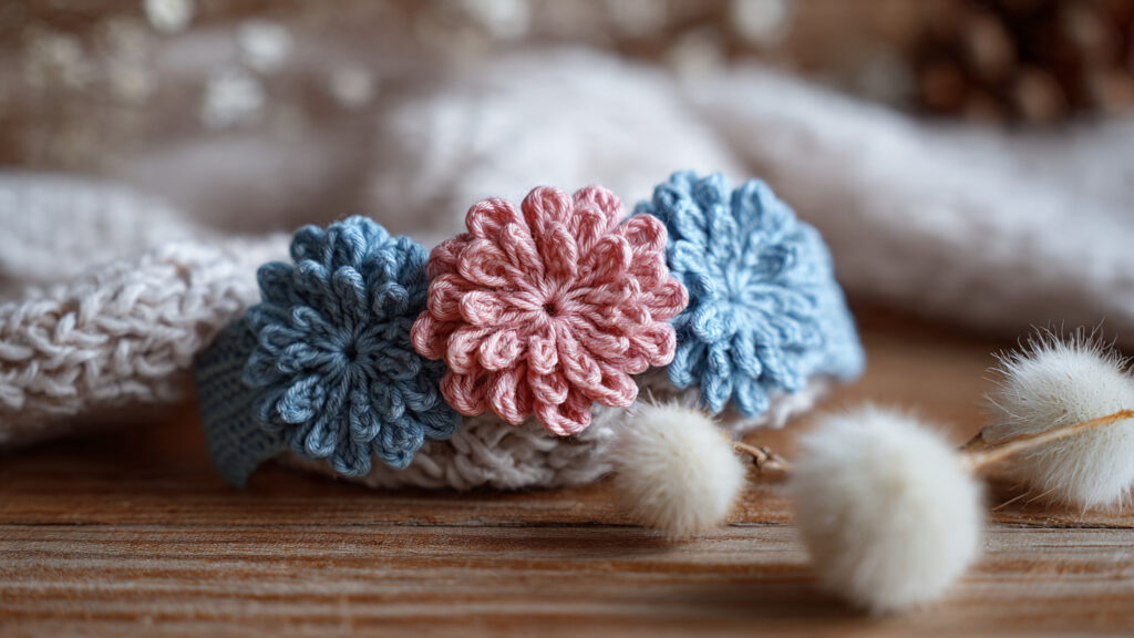 25 Beautiful Crochet Flower Ideas for Beginners and Experts a crochet flower headband soft yarn lifestyle