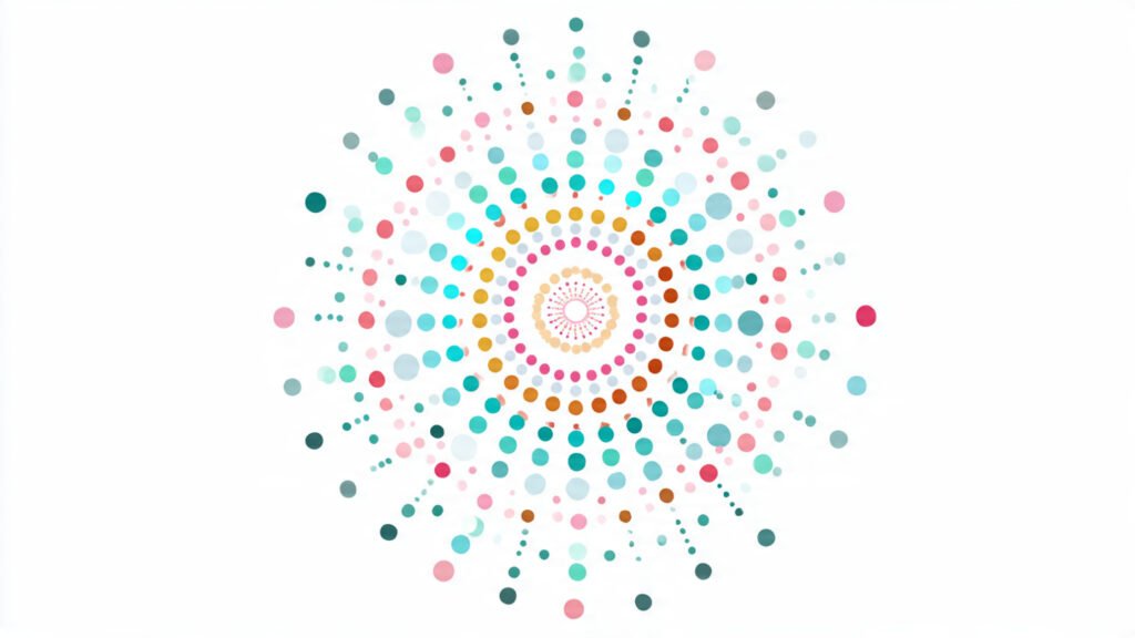 a simple dot mandala art design with
