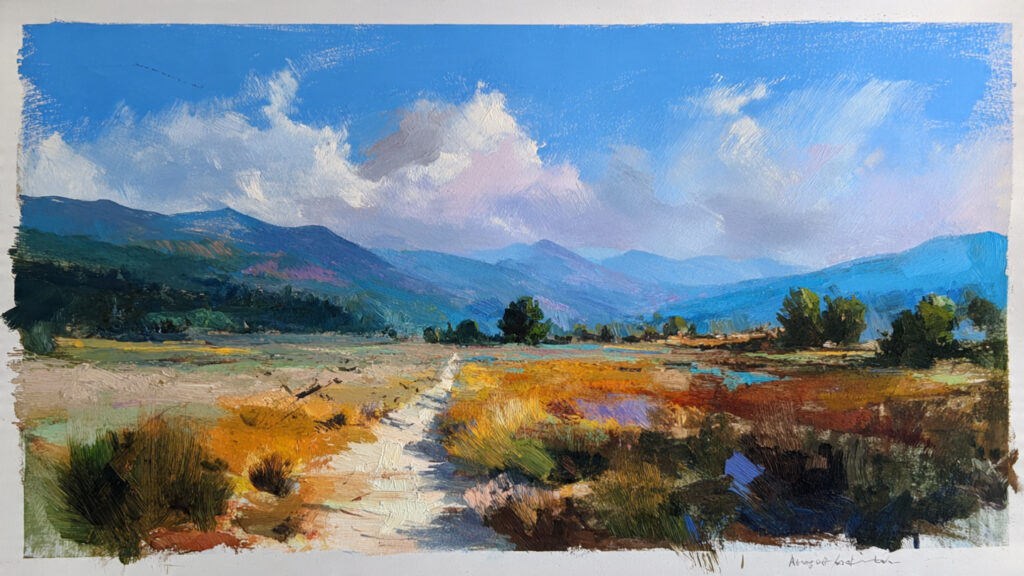 alla prima oil painting wet on wet technique on