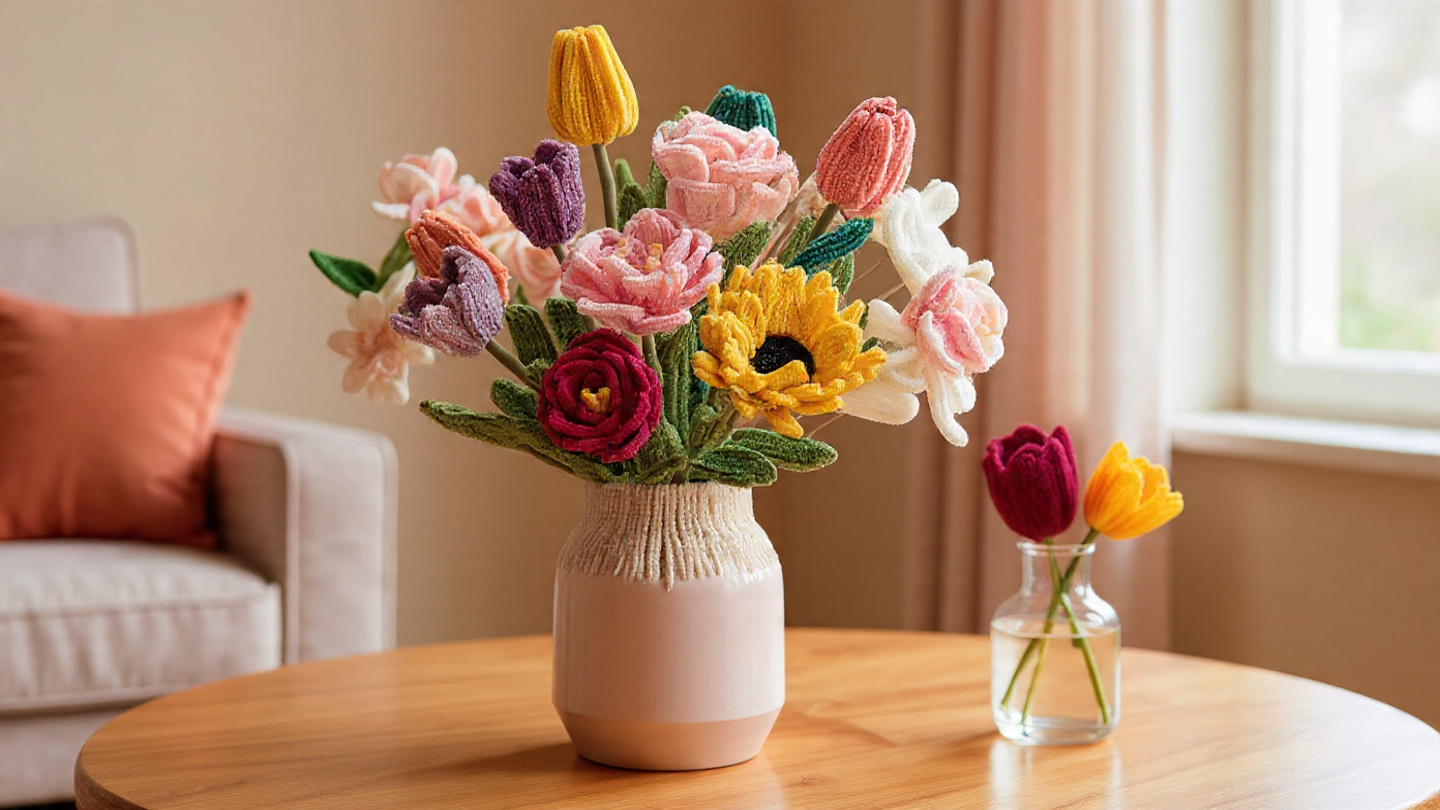 20 Creative Pipe Cleaner Flower Styles for Beautiful Home Décor beautiful handmade pipe cleaner flower arrangement featuring (1)