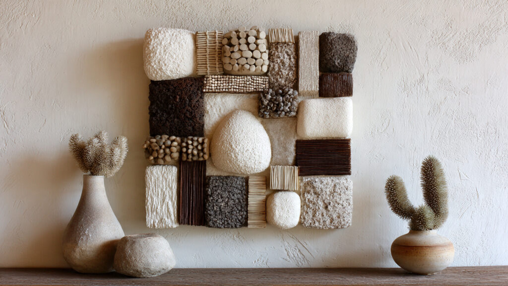 25 Amazing Clay Art Ideas & DIY Projects to Spark Your Creativity boho style clay wall hanging with natural textures