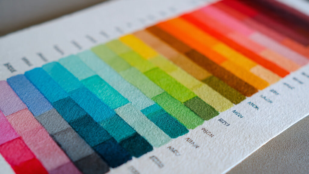 15 Watercolor Pencil Art Techniques, Ideas, and Creative Inspiration color blending chart made with watercolor pencils