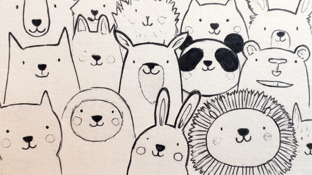 15 Easy Doodle Art Painting Ideas to Relax Your Mind and Boost Creativity cute simple cartoon animal doodle art