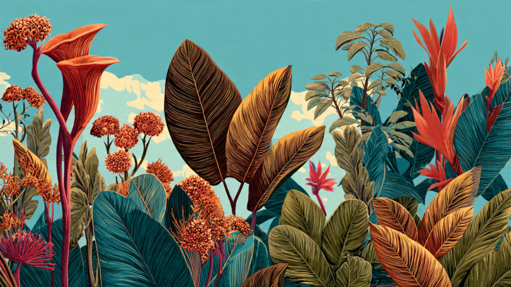 12 Botanical Art Styles Explained digital botanical illustration of plants and flowers