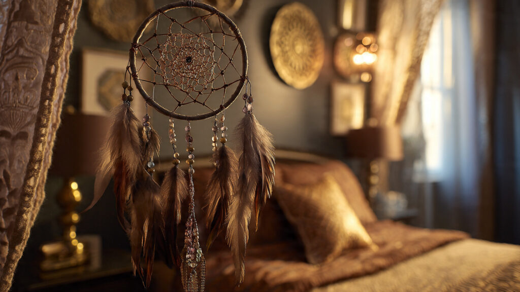 21 Boho Wall Art Ideas for a Cozy, Artistic & Trendy Home dreamcatcher wall art boho bedroom decor feathers