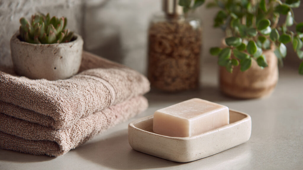 25 Amazing Clay Art Ideas & DIY Projects to Spark Your Creativity handmade clay soap dish in bathroom setting