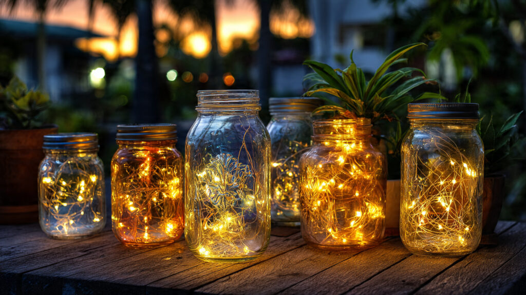 10 DIY Garden Crafts That Add Charm to Small Outdoor Spaces handmade garden lanterns made from mason jars