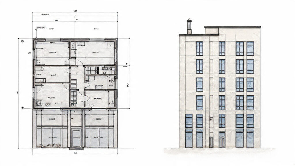 Architecture Drawing: 7 Essential Styles, Techniques, and Creative Expressions highly detailed and clear architectural floor plan