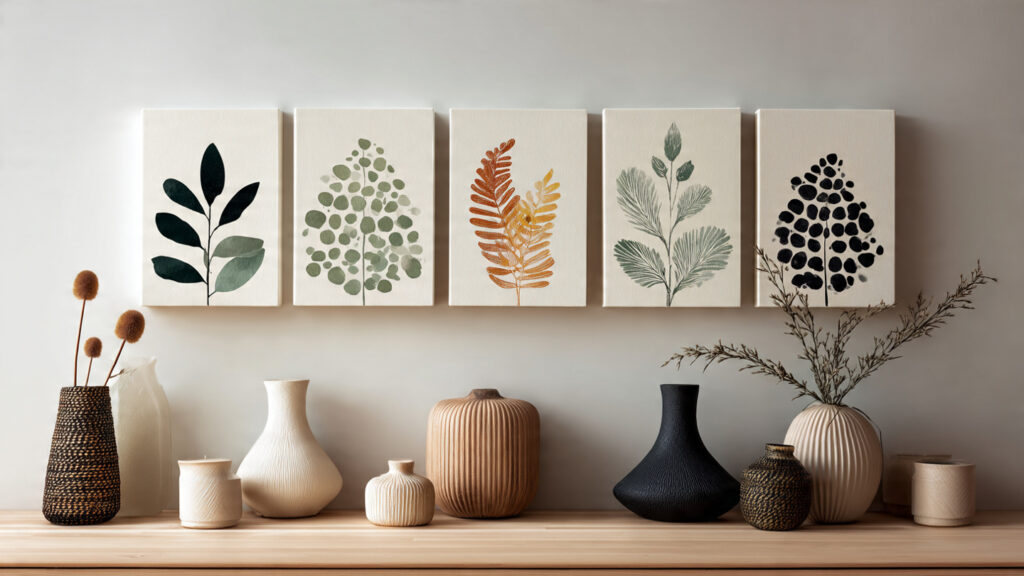 25 Easy Canvas Drawing Ideas to Boost Creativity and Relax Your Mind leaf pattern canvas drawing botanical minimal art