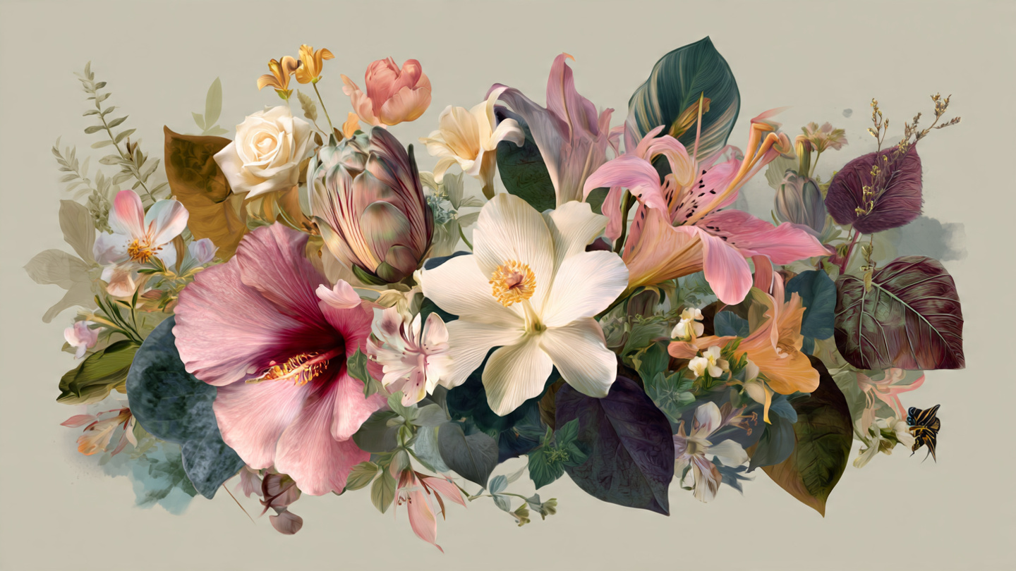 12 Botanical Art Styles Explained lush botanical art composition featuring various flowers