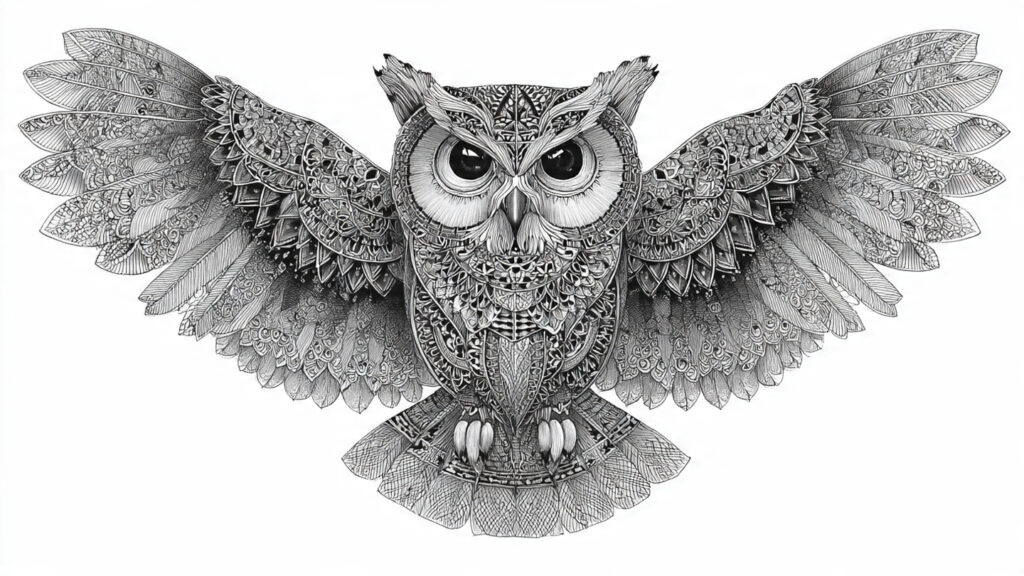 mandala zentangle animal owl (1)