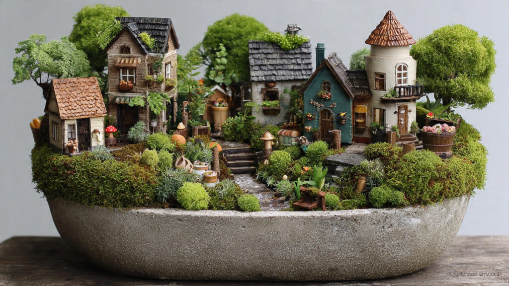 10 DIY Garden Crafts That Add Charm to Small Outdoor Spaces mini fairy garden in a planter with