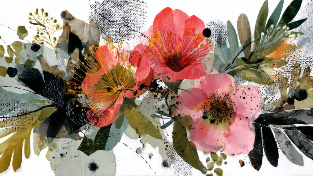 12 Botanical Art Styles Explained mixed media botanical artwork with watercolor ink