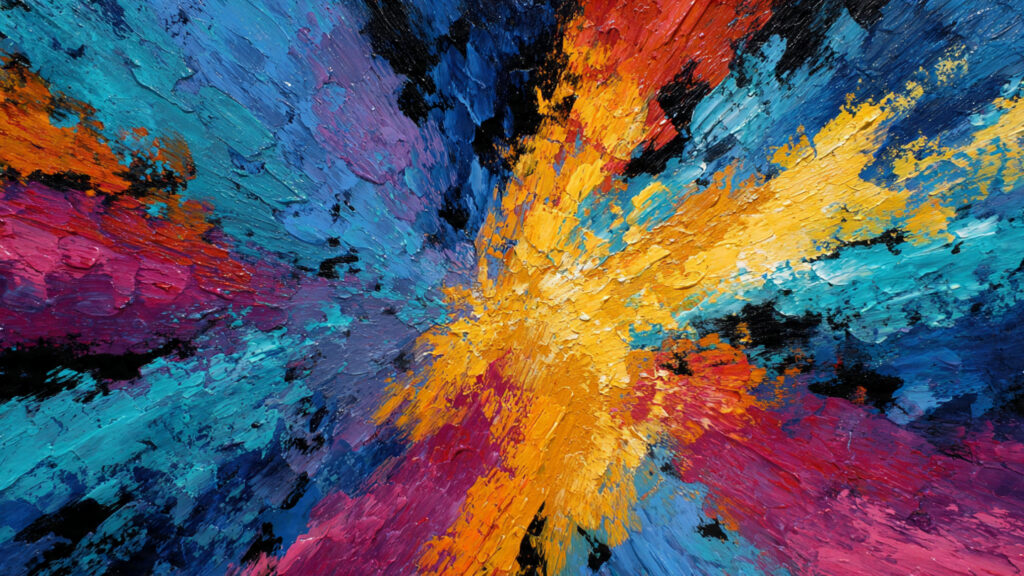 17 Different Styles of Acrylic Painting Every Artist Should Know modern abstract acrylic artwork featuring bold color