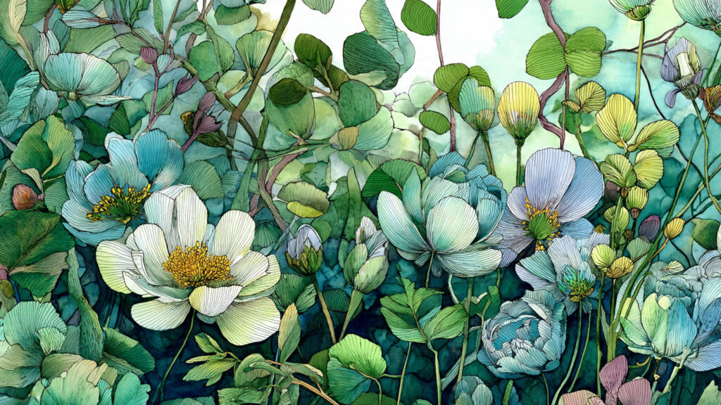 15 Watercolor Pencil Art Techniques, Ideas, and Creative Inspiration nature watercolor pencil art detailed flowers gree