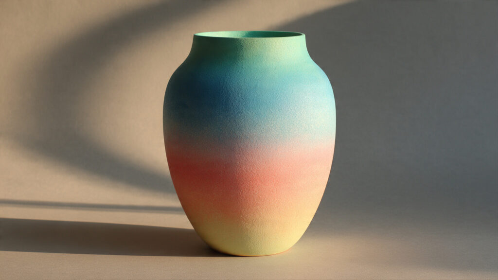 23 Creative Vase Painting Ideas to Elevate Your Home Decor ombre gradient painted vase soft color transition