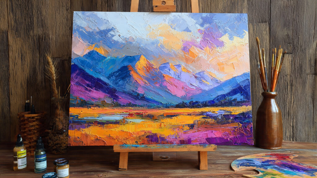 17 Different Styles of Acrylic Painting Every Artist Should Know palette knife acrylic painting with bold textured