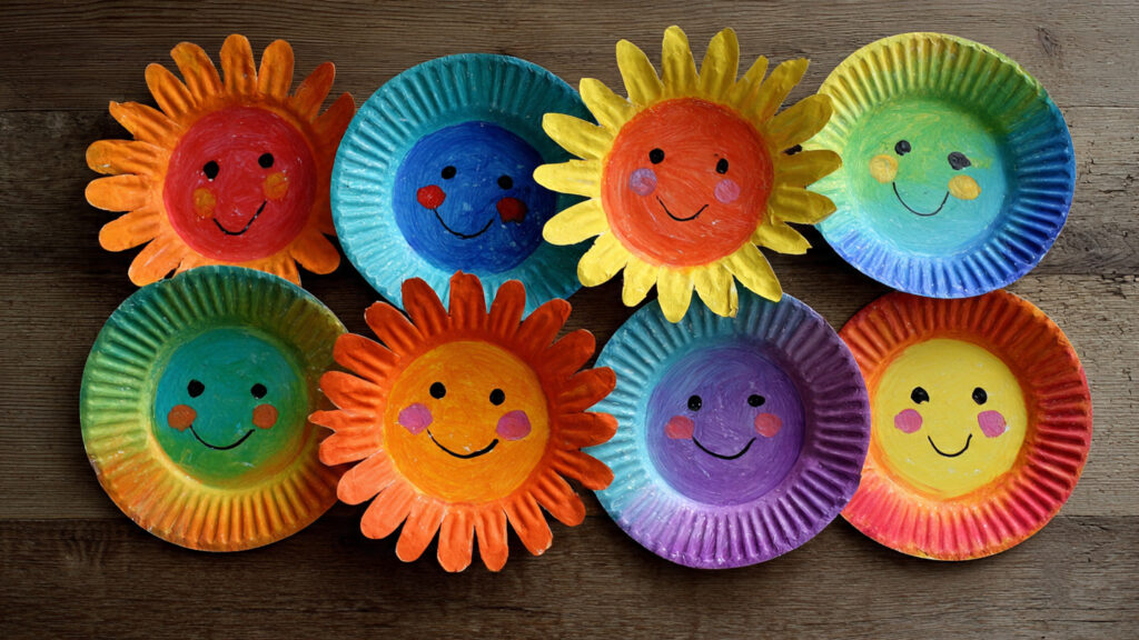27 Easy Spring Craft Ideas & Creative DIY Projects paper plate sun craft for kids colorful