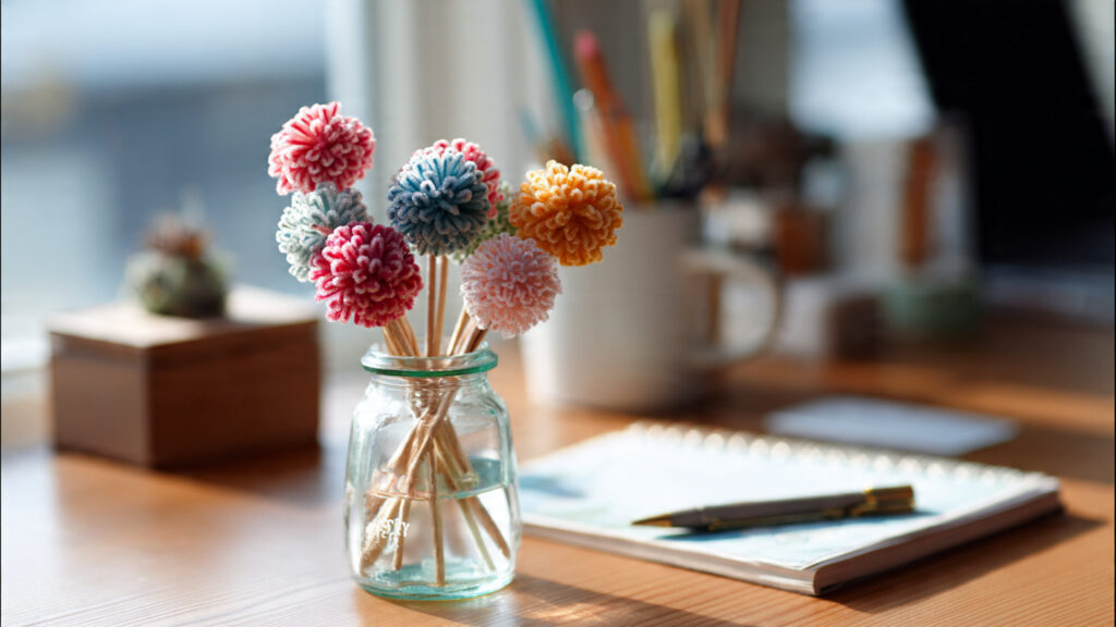 20 Creative Pipe Cleaner Flower Styles for Beautiful Home Décor pipe cleaner flowers in a small glass