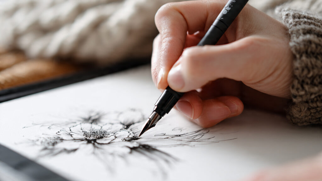 7 Ink Painting Techniques Artists Must Learn Today precise black ink line art demonstrating controlled