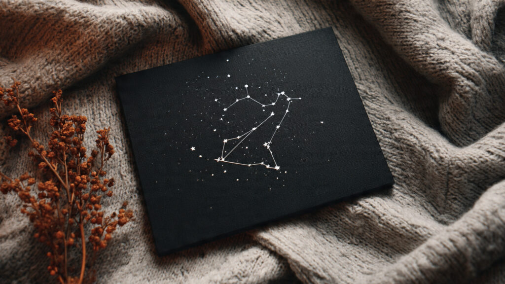 25 Easy Canvas Drawing Ideas to Boost Creativity and Relax Your Mind simple constellation drawing on dark canvas stars