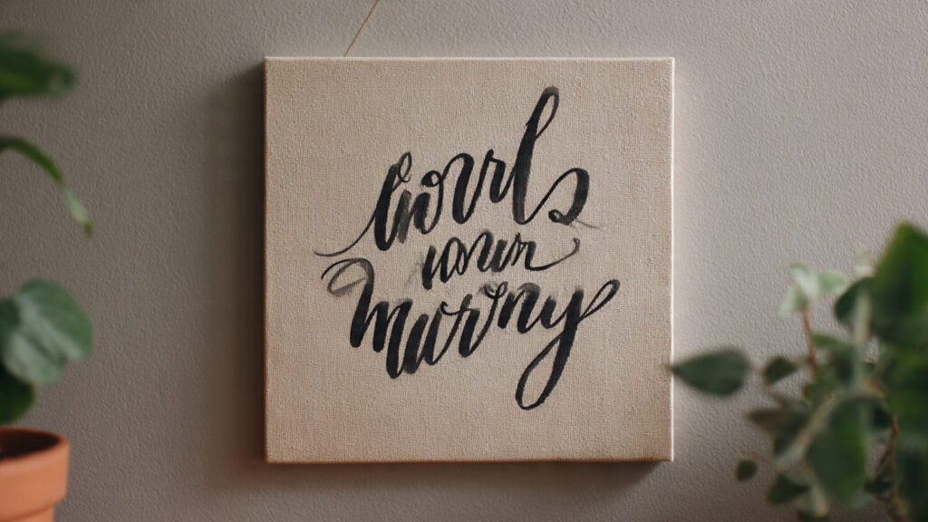 25 Easy Canvas Drawing Ideas to Boost Creativity and Relax Your Mind simple hand lettered word art on canvas inspirational