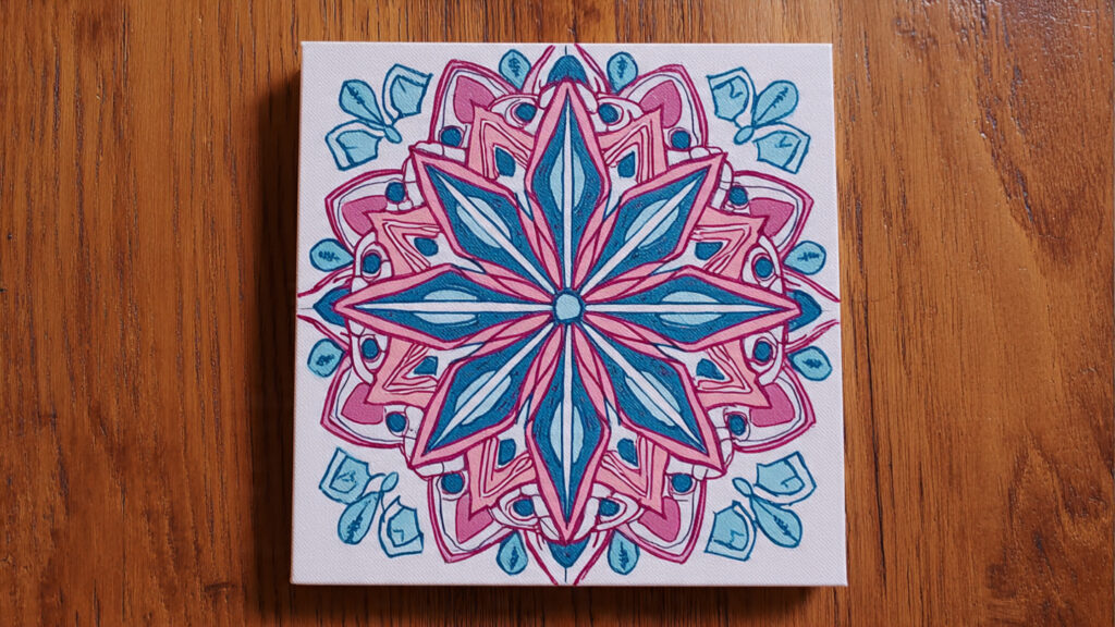 25 Easy Canvas Drawing Ideas to Boost Creativity and Relax Your Mind starburst line pattern canvas drawing symmetrical design (1)