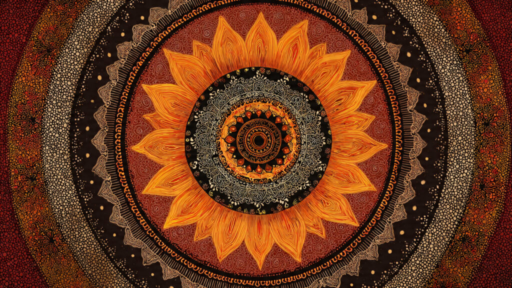 sunburst mandala design
