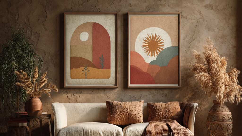 21 Boho Wall Art Ideas for a Cozy, Artistic & Trendy Home vintage boho wall art prints muted tones