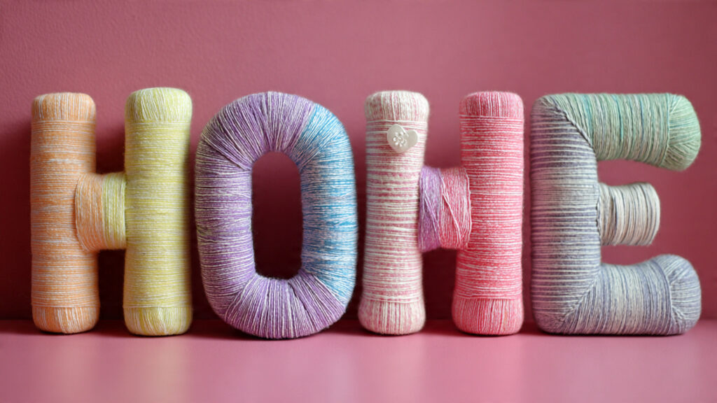 27 Easy Spring Craft Ideas & Creative DIY Projects yarn wrapped decorative letters in pastel colors spring