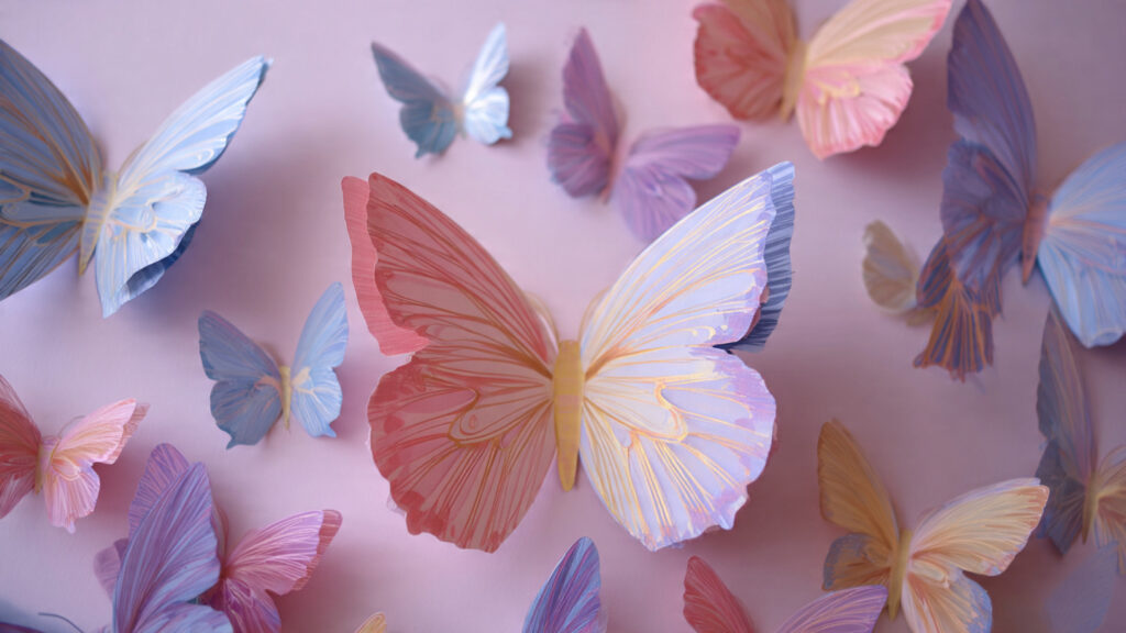 3d butterfly wall art with layered paper butterfli
