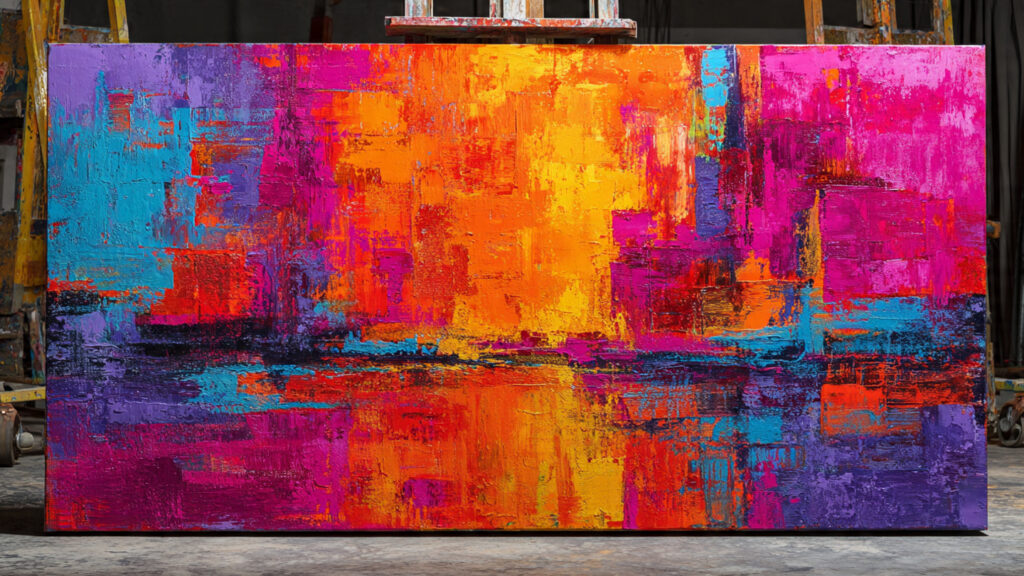 Creative Painting Ideas to Spark Your Artistic Imagination abstract acrylic painting with bold color splashes