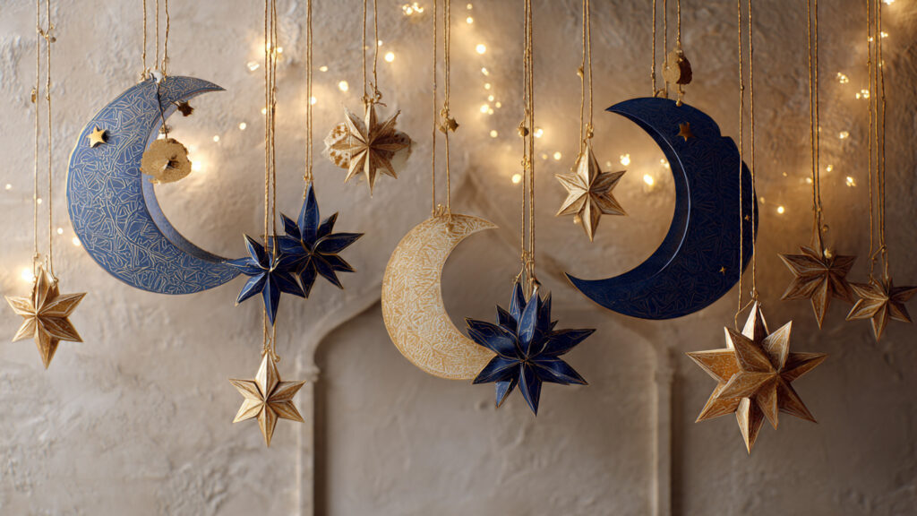 elegant handmade ramadan crescent and star paper d