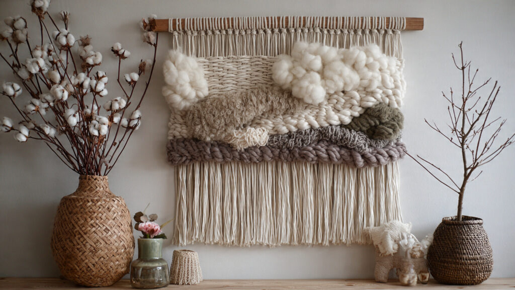 Creative Craft Ideas to Try at Home in 2026 handmade macram wall hanging with textured yarn an