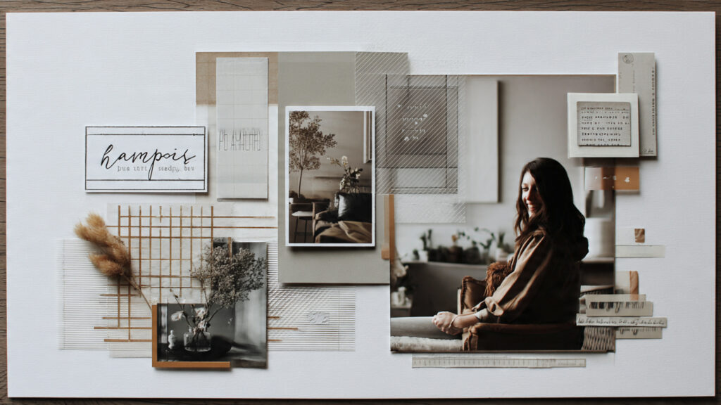 Creative Scrapbook Ideas for Artistic Memory Keeping minimalist scrapbook page with clean layout neutra