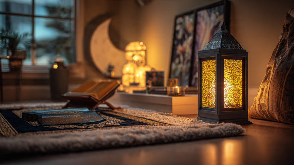peaceful ramadan prayer corner at home prayer rug 