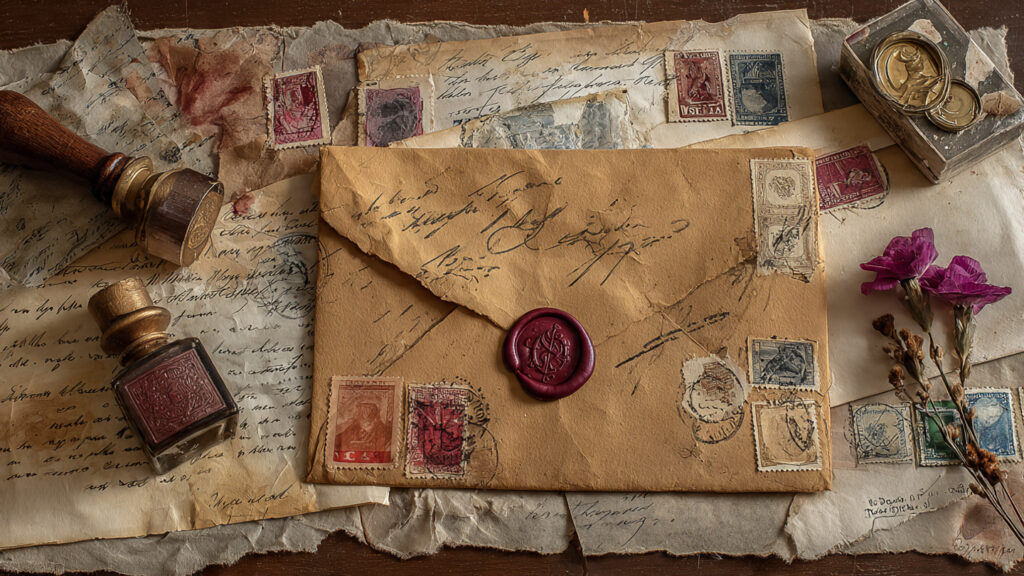 Love Letters Aesthetic Art & Craft Ideas vintage envelope collage with handwritten notes ol