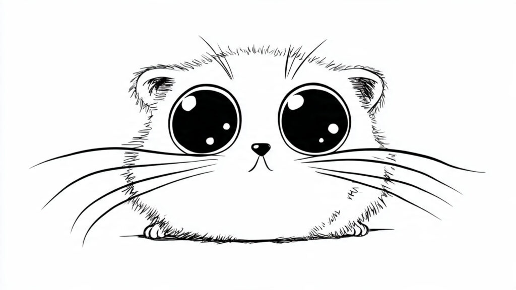 Adorable Cute Drawings for Kids 9: Fun & Easy Art Ideas adorable kitten cartoon drawing for kids simple ro