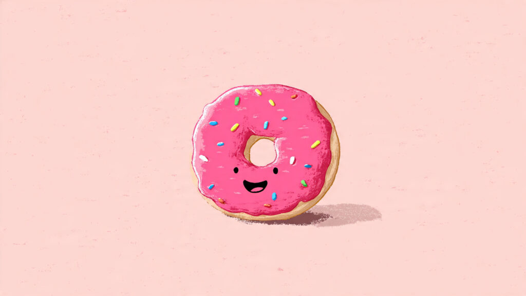 Adorable Cute Drawings for Kids 9: Fun & Easy Art Ideas cute donut cartoon drawing with sprinkles and smil