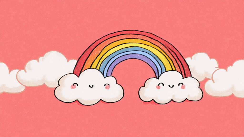 Adorable Cute Drawings for Kids 9: Fun & Easy Art Ideas cute rainbow cartoon drawing for kids with smiling