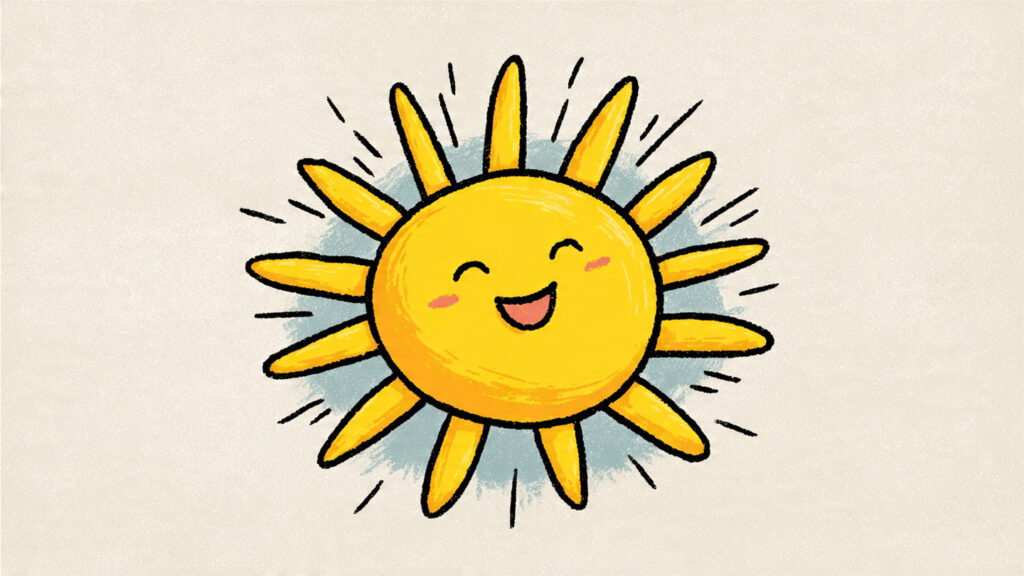 Adorable Cute Drawings for Kids 9: Fun & Easy Art Ideas simple cute smiling sun cartoon drawing for kids b