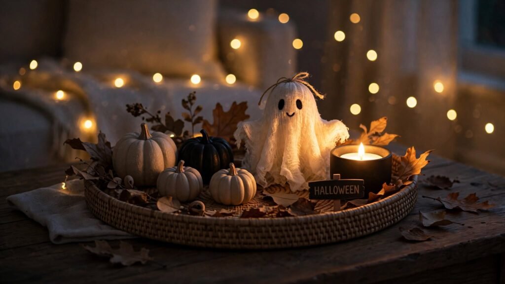 10 Simple Halloween to Transform Your Home cozy fairy lights halloween