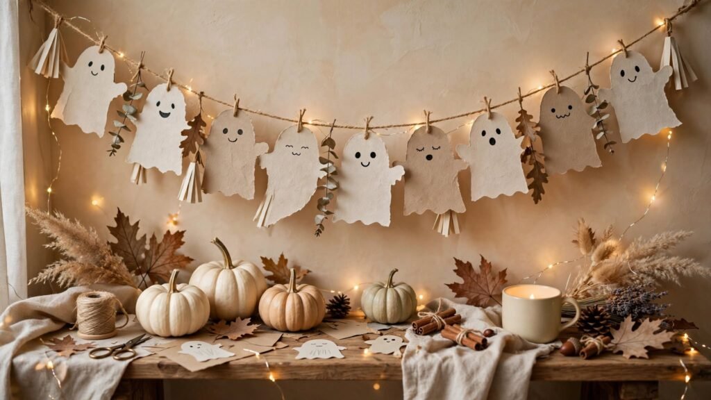 10 Simple Halloween to Transform Your Home cozy ghost garland
