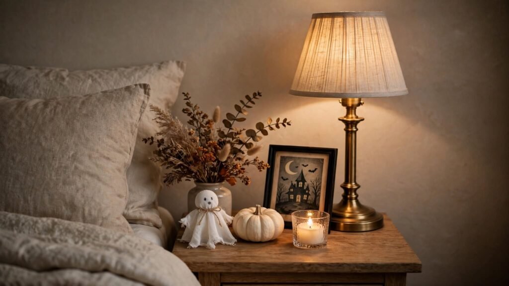 15 Easy & Simple Halloween Decor Ideas cozy halloween bedroom 1