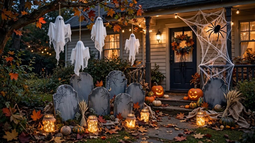 9 DIY Outdoor Halloween Decoration Ideas cozy halloween porch