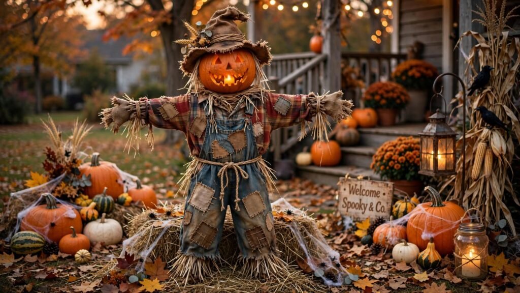 diy scarecrow golden hour