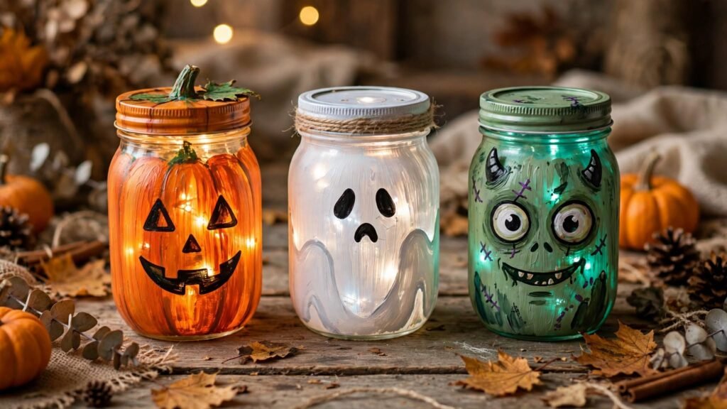 15 Easy & Simple Halloween Decor Ideas halloween mason jars