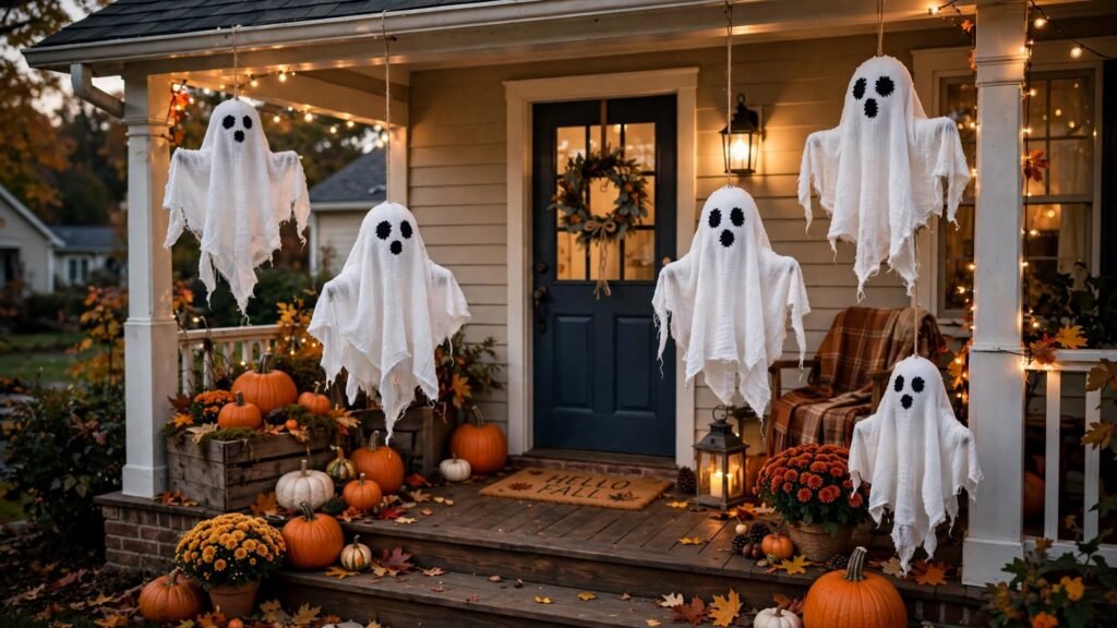 handmade halloween porch
