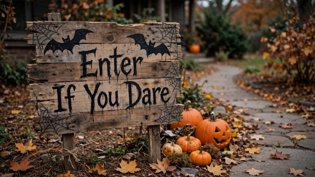 9 DIY Outdoor Halloween Decoration Ideas handmade halloween yard sign